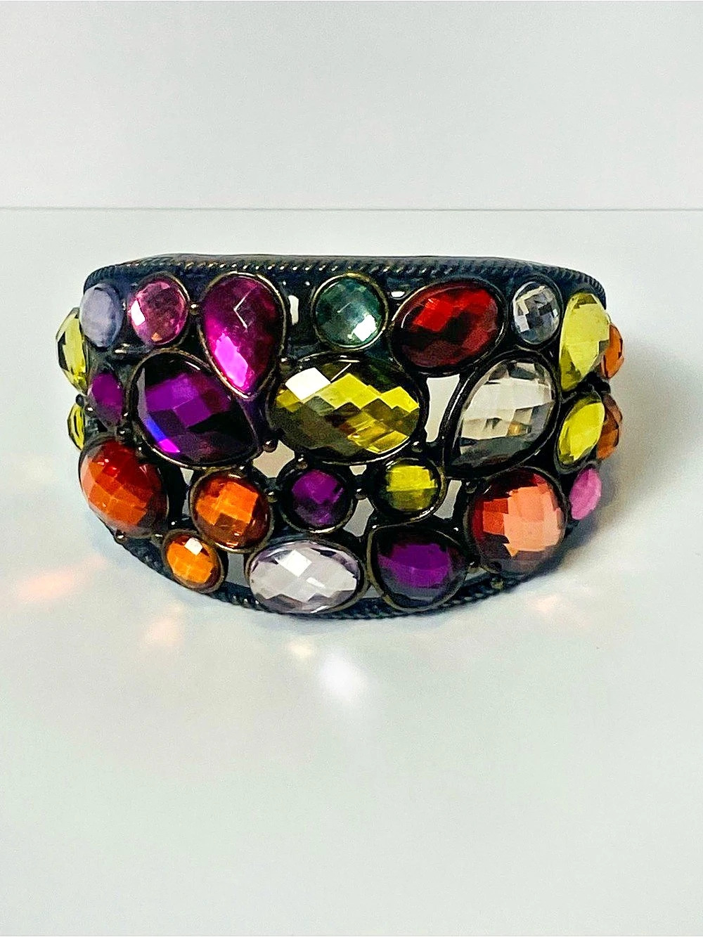 Multicoloured Gem Snap Bracelet